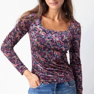 Natural Life Danielle Velvet Long Sleeve Top